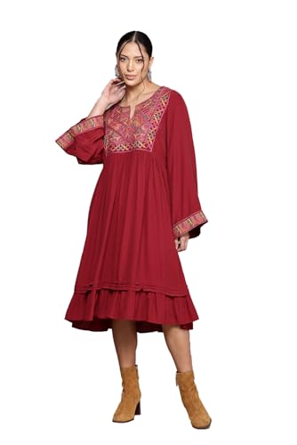 Ritu Kumar Red Peru Solid Dress
