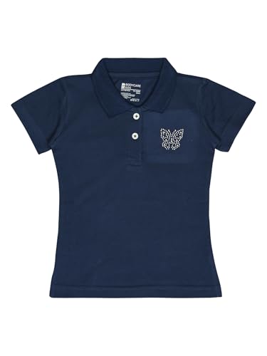 BODYCARE Girls Polo Neck Half Sleeves Solid Tshirt - Dark Navy