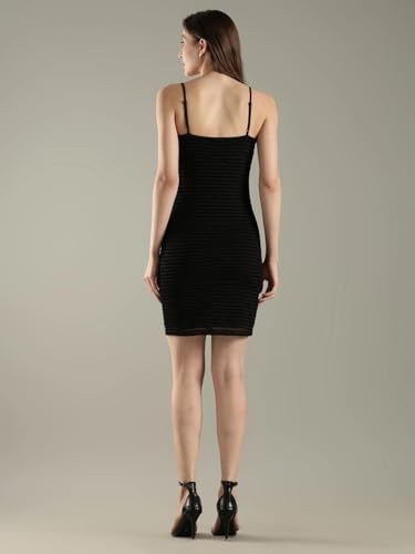 Polyester Square Neck Bodycon Dress