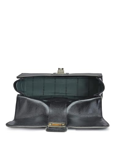 Da Milano Genuine Leather Black Shoulder Bag (Small) (01540OL)