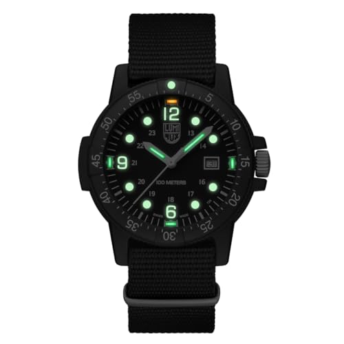 Luminox - Sea Bass X3.BZ01.1 - Mens Dive Watch - Watches for Men - 44mm - Swiss Quartz - 100M Water Resistant - Mineral Crystal - CARBONOX Case - Always Visible - Swiss Made