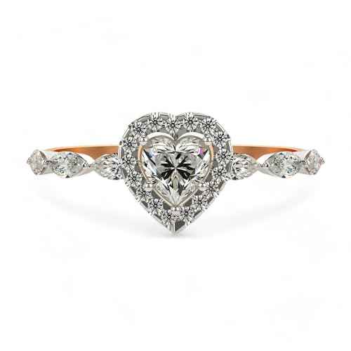 VALANOVA Hallmarked 14K Gold & Certified Lab Grown Diamond 0.73cts | Ring For Women's/Girls | Stylish & Elegant | VGR0464H | Ring Size: 17