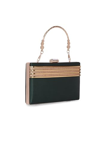 TOOBA Green Handicraft Beautiful Bling Box Clutch Bag for Wedding, Gift Family & Friends