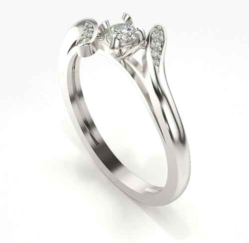 VALANOVA Sterling Silver & Certified Lab Grown Diamond 0.15cts | Ring For Women/Girls | Stylish & Elegant | VGR0146 | Ring Size: 10