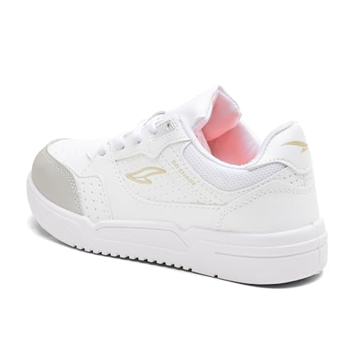 ASIAN Men MEXICO-01 Stylish Casual Mid-Top Sneaker and Trendy Shoes with Laces for Men & Boys, Perfect for Wearing to Outings, and Comfortable All-Day Use, Lightweight and Durable (WHTLGRY) -UK 2