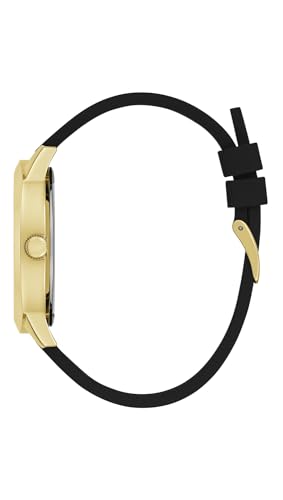 GUESS Analog Black Dial Men's Silicone Black Band Watch-Gw0728G2