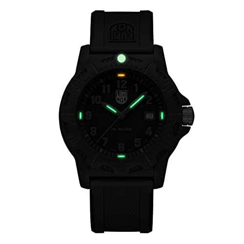 Luminox - G Sea Bass Carbonox - Mens Watch 44mm - Divers Watch Date Function - 100m Water Resistant - Mens Watches - Swiss Made - Different Variations, Case:black, Dial:black, Band:black, Numbers:grey
