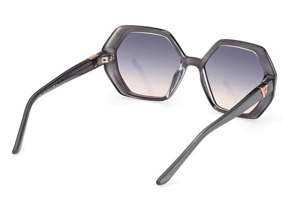 GUESS Grey Women's Hexagonal Polarized Sunglasses Gu7879 20W, Free Size