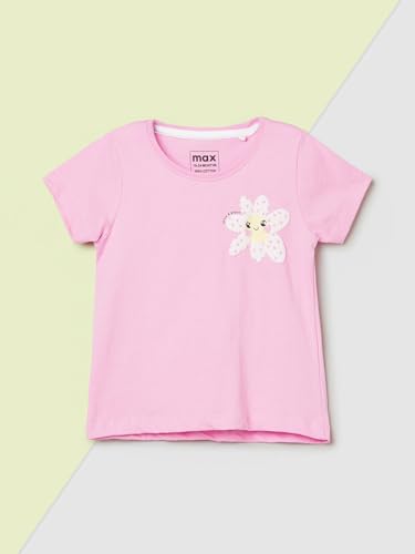Max Girls Printed T-Shirt - Pack of 3 (Pink_18-24 M)