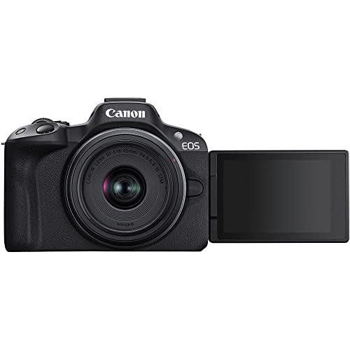 Canon EOS R50 Mirrorless Camera with 18-45mm & 55-210mm Double Lens Bundle