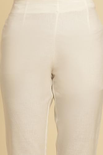 W Cotton Blend Strechable Straight Pants for Women | Cotton Blend Straight Pants for Women | Trousers for Women | W for Woman