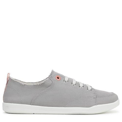 Vionic Beach Pismo Casual Women’s Fashion Sneakers-Sustainable Shoes That Include Three-Zone Comfort with Orthotic Insole Arch Support, Machine Wash Safe- Sizes 5-11, Light Grey Canvas, 5 UK