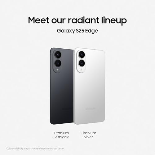 Samsung Galaxy S25 Edge 5G AI Smartphone (Titanium Silver, 12GB RAM, 512GB Storage) | Precision Built with Titanium | Ultra-Sleek and Premium with a 200 MP Camera | Snapdragon 8 Elite for Galaxy