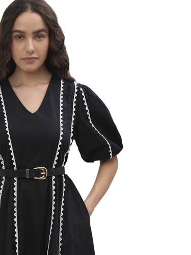 VERO MODA Womens Midi Dress Black