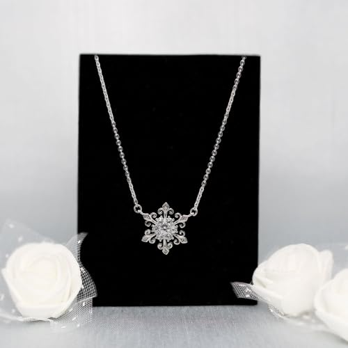GIVA 925 Silver Snowflake Necklace| Necklace to Gift Women & Girls | With Certificate of Authenticity and 925 Stamp | 6 Months Warranty