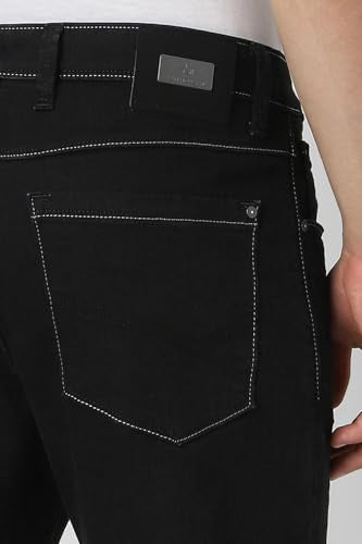 Men Black Dark Wash Jeans