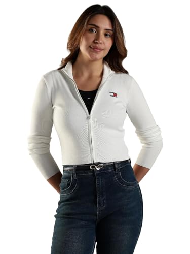 Tommy Hilfiger Slim Fit Cotton Mock Neck Front-Open Sweater