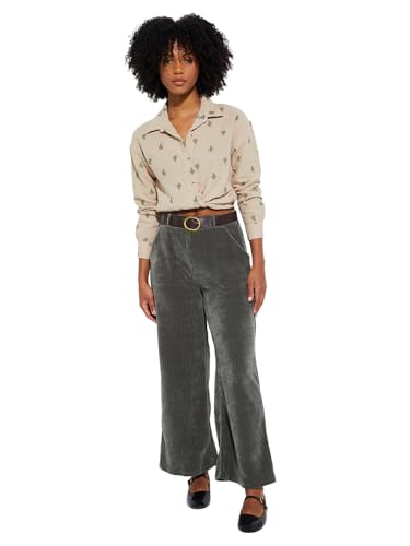 Max Alaya F x URB_N Women Embroidered Shirt (Beige_XL)