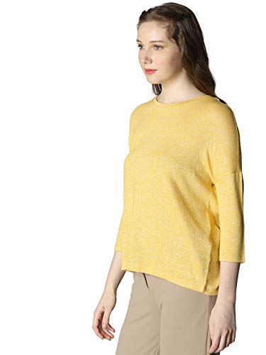 VERO MODA Women's Synthetic Pullover (2074458006_Spicy Mustard_XL)