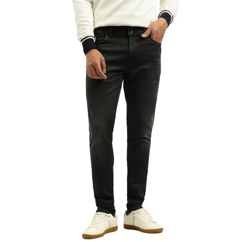 United Colors of Benetton Solid Slim Tapered Fit Jeans (Size: 30)-25A4MBOO5002I901 Grey