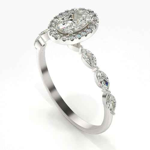 VALANOVA Hallmarked 14K Gold & Certified Lab Grown Diamond 0.74cts | Ring For Women's/Girls | Stylish & Elegant | VGR0464V | Ring Size: 17