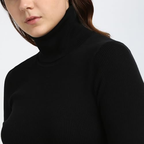 Calvin Klein Jeans Women's Cotton Bodycon Knee-Length Casual Dress (J20J224150BEH_Black