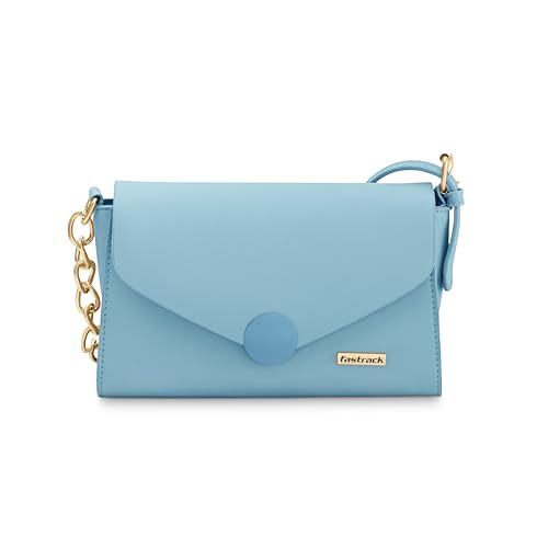 Fastrack Structured Monochrome Sling Bag for Women, Girls and Ladies | with Semi-Chain Strap