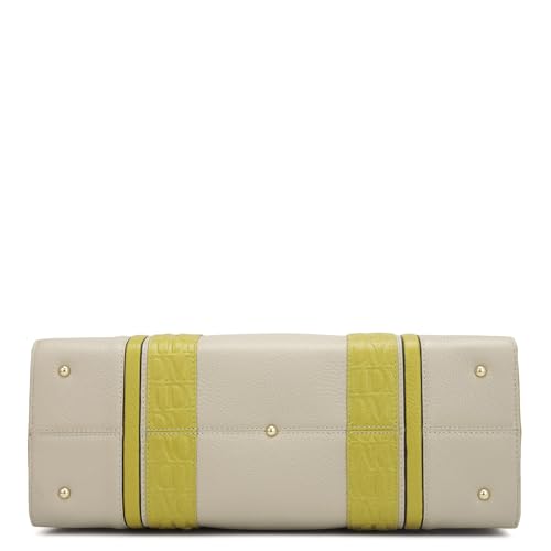 Da Milano Genuine Leather Green Book Tote (01708) (Large)