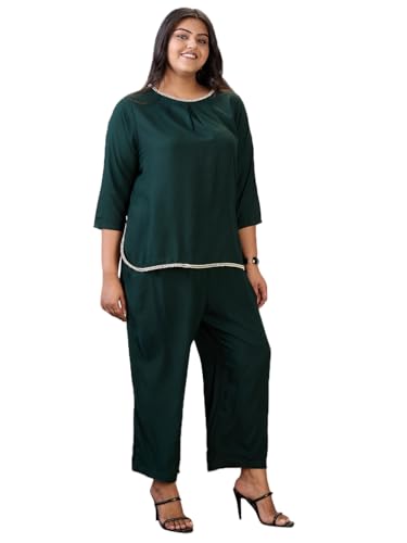Globus Women Co-ord Set (GS576658_Green_5XL)