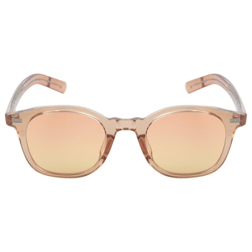 KILLER Women's Sunglass, Round Shaped Acetate Frame Polycarbonate Lens Sunglasses Case For Women, Girls, 100% UV Lens Sunglasses, Frame Color - Brown, Lens - Light Brown