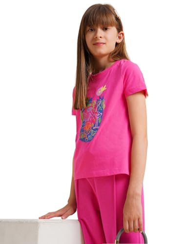 VERO MODA Girl's Boxy Pink T-Shirt