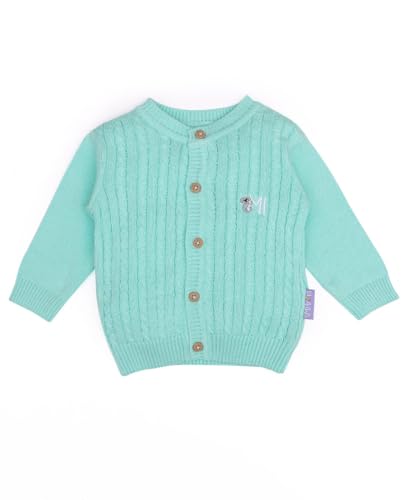 Mi Arcus Unisex Cabel knitted Cardigan with Pajama Clothing Set - Cuddle 2 (4-6 M)