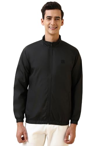 Allen Solly Men's A-Line Coat (ASJKCUBOFG62244_Black