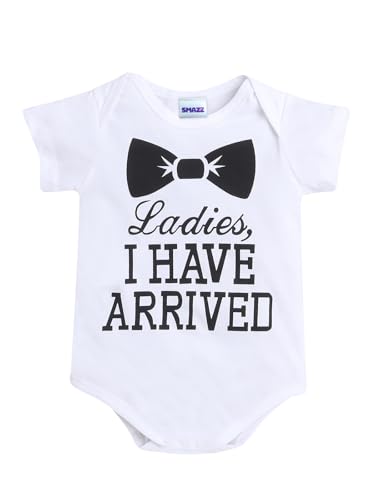 SMAZZ Pack of 2 Print Cotton Baby Romper/Bodysuit in Turquoise Blue & White Color with Snap Button Closure for 0-3 Months