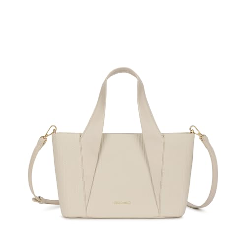 Vanilla Plait Satchel | Faux-Leather Women's Handbag | Dual Carry with Braided Texture & Zipper Closure