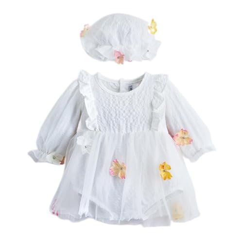 Hopscotch Floral Applique Onesie with Hat (9-12 Months)