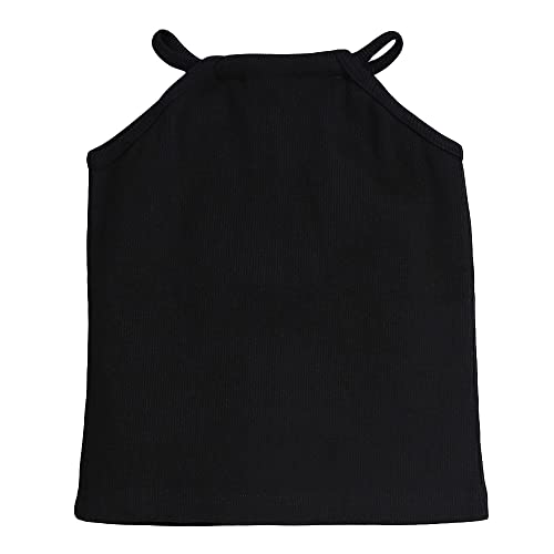 Hopscotch Girls Cotton Solid T-shirt and Skirt Set In Black Color For Ages 3-4 Years (JIG-3082399)