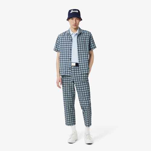 Lacoste Men's Solid Regular Fit Polos (DH8915T01_Light Blue