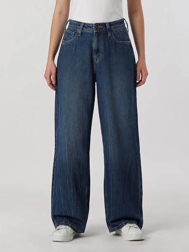 Pepe Jeans Navy Blue Women Straight Fit Jeans