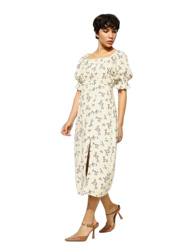 ONLY Women's Fit and Flare White Dress