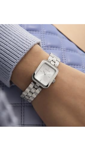 Guess Isla Rectangle 22mm Silver Dial Analog Women Watch - GW0865L1