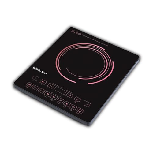 Bajaj ICX 200FP 2000 W Induction Cooktop | 7 Pre-Set Menus | Digital Display | Cool Touch Surface | 1 Year Warranty 【Black】