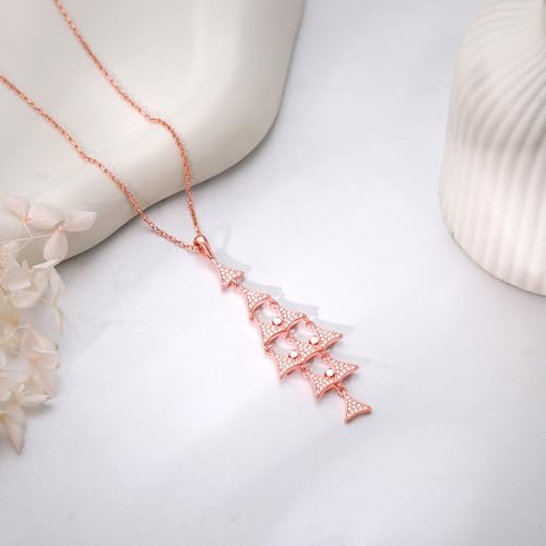 GIVA 925 Silver Rose Gold Baum Pendant With Link Chain| Necklace to Gift Women & Girls | With Certificate of Authenticity and 925 Stamp | 6 Months Warranty