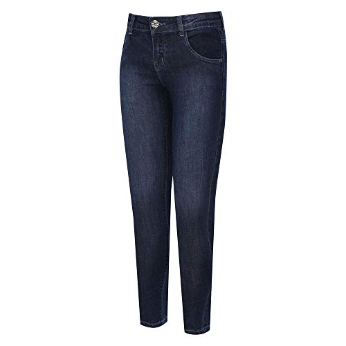 Gini & Jony Girls 5 Pocket Mild Wash Jeans (Denim_12-24 Months)