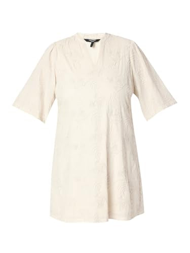 VERO MODA Curve Women's A-Line Beige Dress