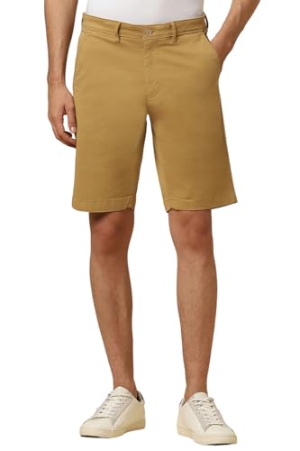 Allen Solly Men Brown Solid Slim Fit Shorts