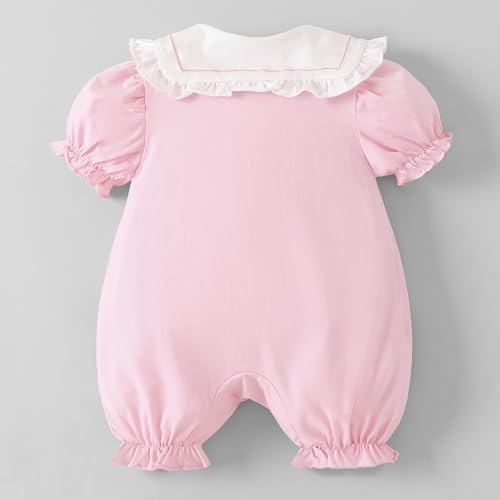 Hopscotch Heart Applique Ruffled Bow Romper (12-18 Months)