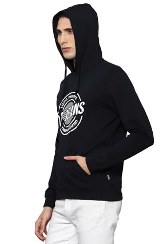 Louis Philippe Men Casual Navy Graphic Print Sweatshirt