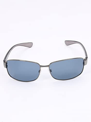 Skechers Men Polarized Rectangular Grey Sunglasses, Large