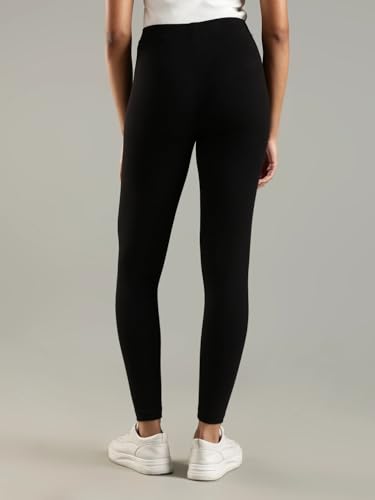 Slim Fit Solid Mid Rise Legging